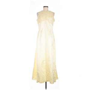 Vintage Jessica McClintock Butter Yellow Lace Maxi Dress